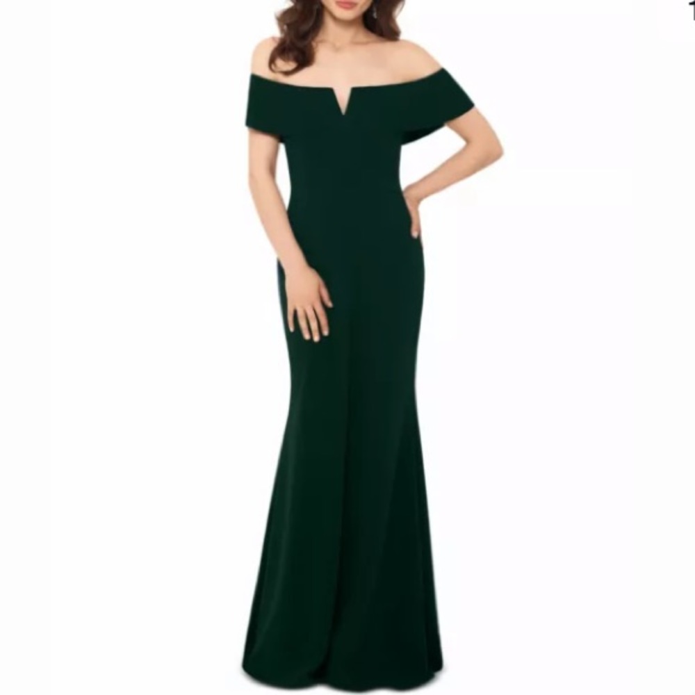 Betsy & Adams green maxi gown NWT